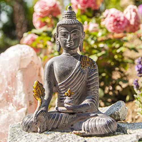 Messing Medicijn Boeddha Statue voor op tafel, Hoogte: 15,5 cm