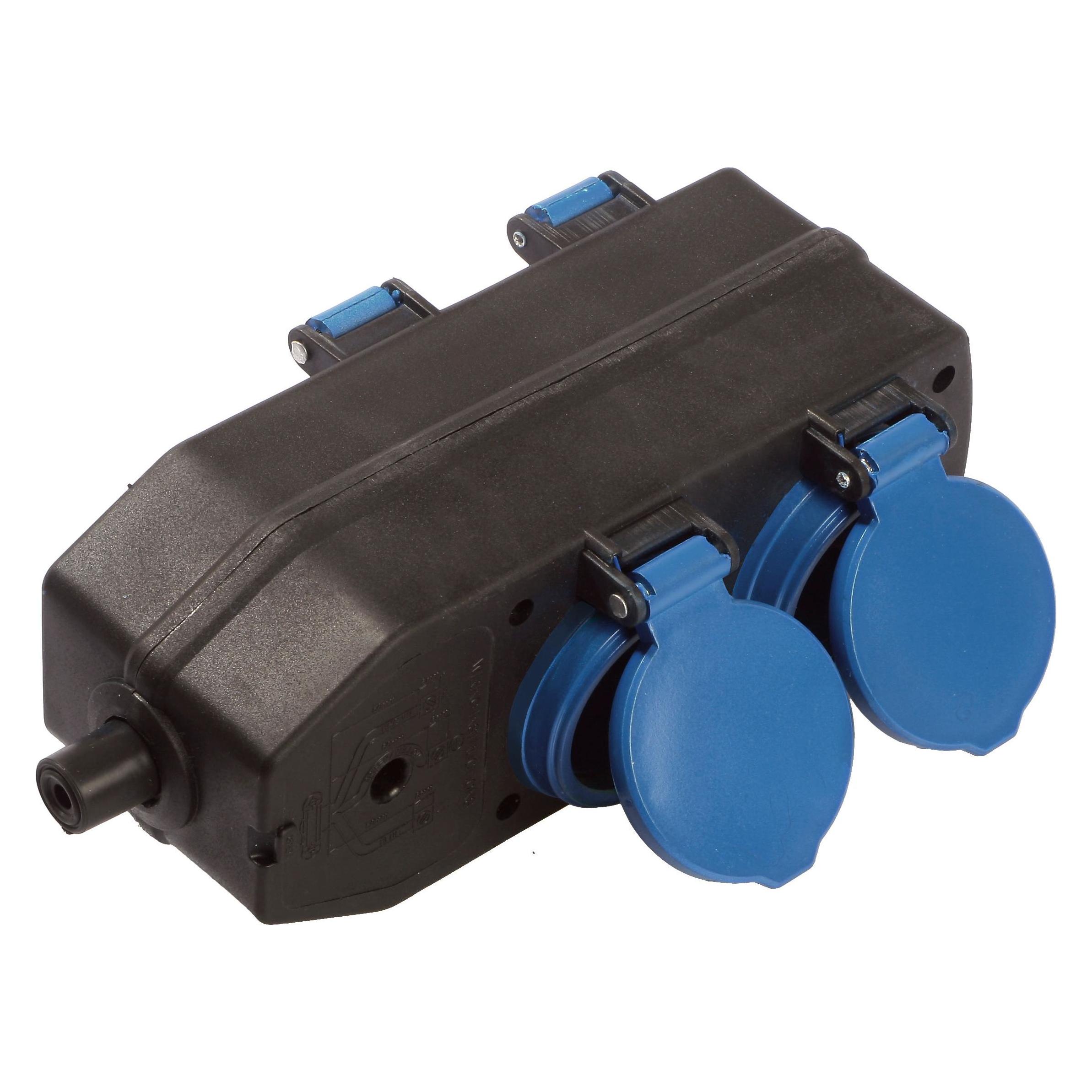 As - Schwabe Verteilersteckdose mit Sicherheitsklappdeckel (4x) (60600)