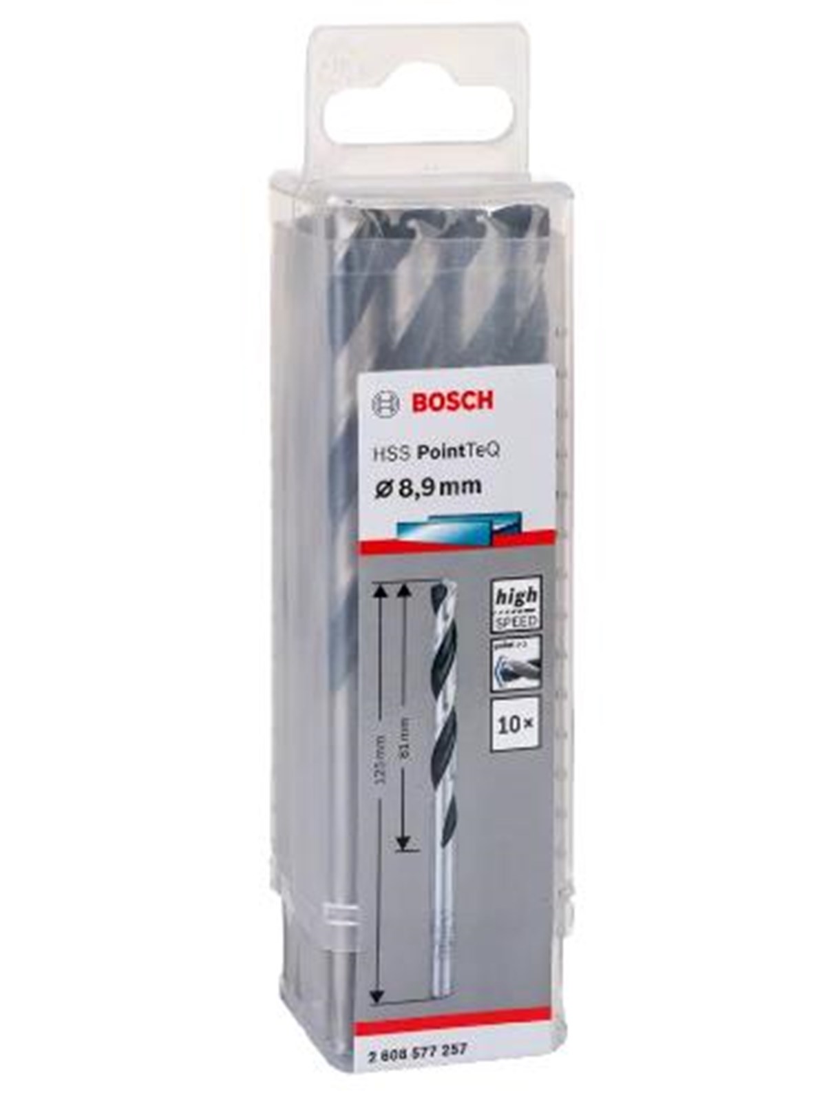 Bosch HSS PointTeQ Drill Bit 8.9mm 10pcs