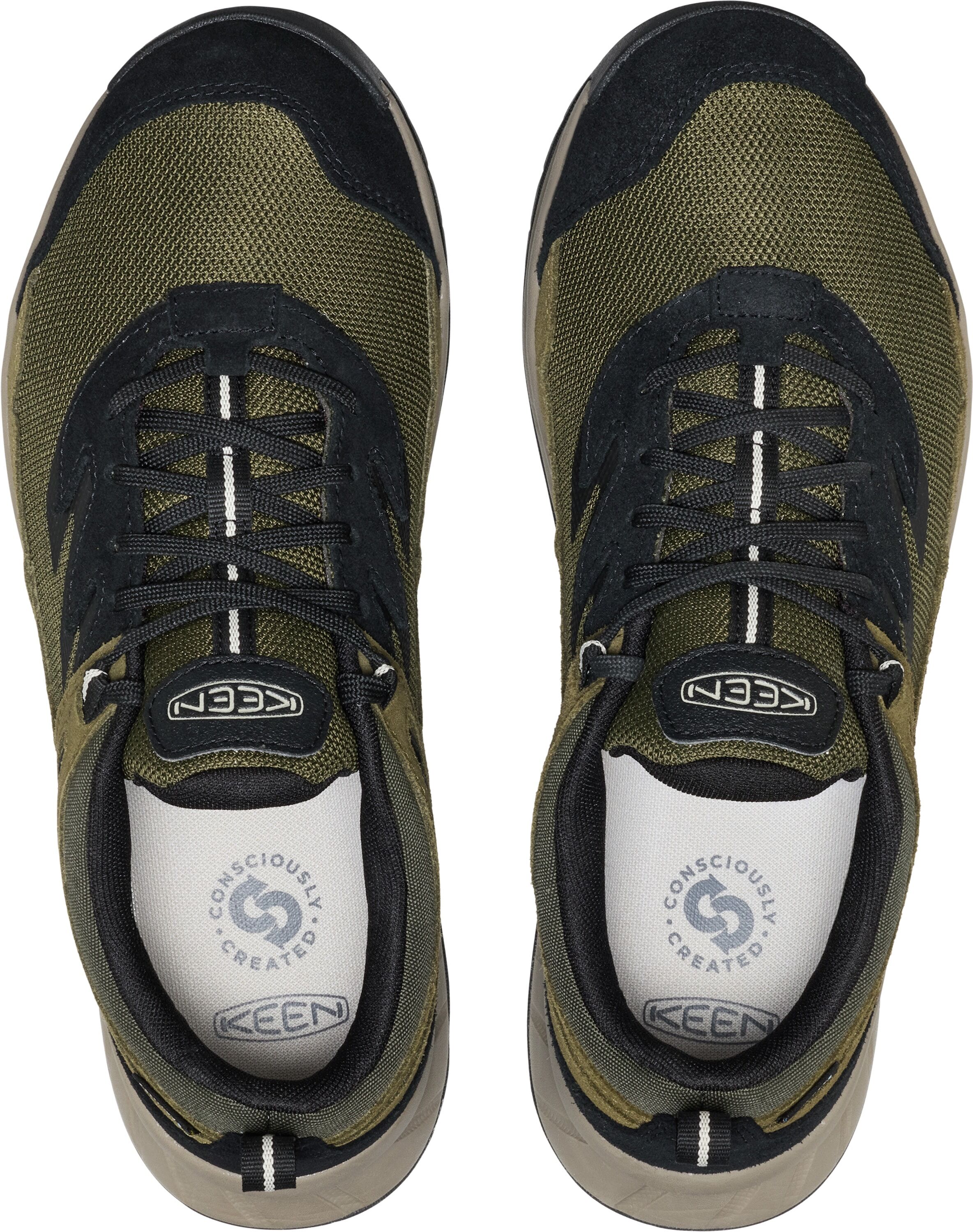 Outdoorschuh KEEN "HIGHTRAIL WP", Herren, Gr. 47, Synthetik, grün (forest night, schwarz olive), Leder, Synthetik, Schuhe Outdoorschuh, wasserdicht forest night, schwarz olive 47, Synthetik