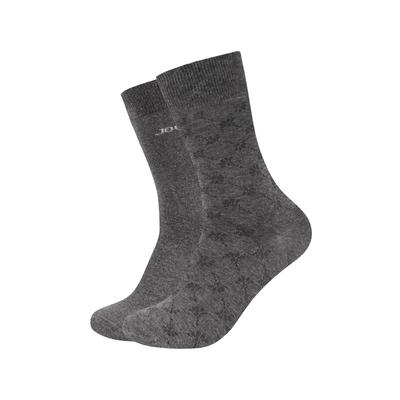 Socken JOOP, Herren, Gr. 39-42, Sockengröße, grau (dunkelgrau melange), Obermaterial: 60% Baumwolle, 23% Polyester, 15% Polyamid, 2% Elasthan, Socken Socken, mit OCS-zertifizierter Baumwolle, feine Strickqualität auf 200 Nadeln