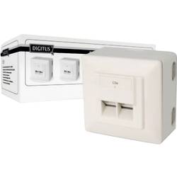 Digitus Netzwerkdose Aufputz CAT 5e 2 Port Reinweiß DN-9002-N