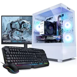 Kiebel Invader XS V (1000 GB, 32 GB, AMD Ryzen 7 5700X, GeForce RTX 5060), PC, Weiss