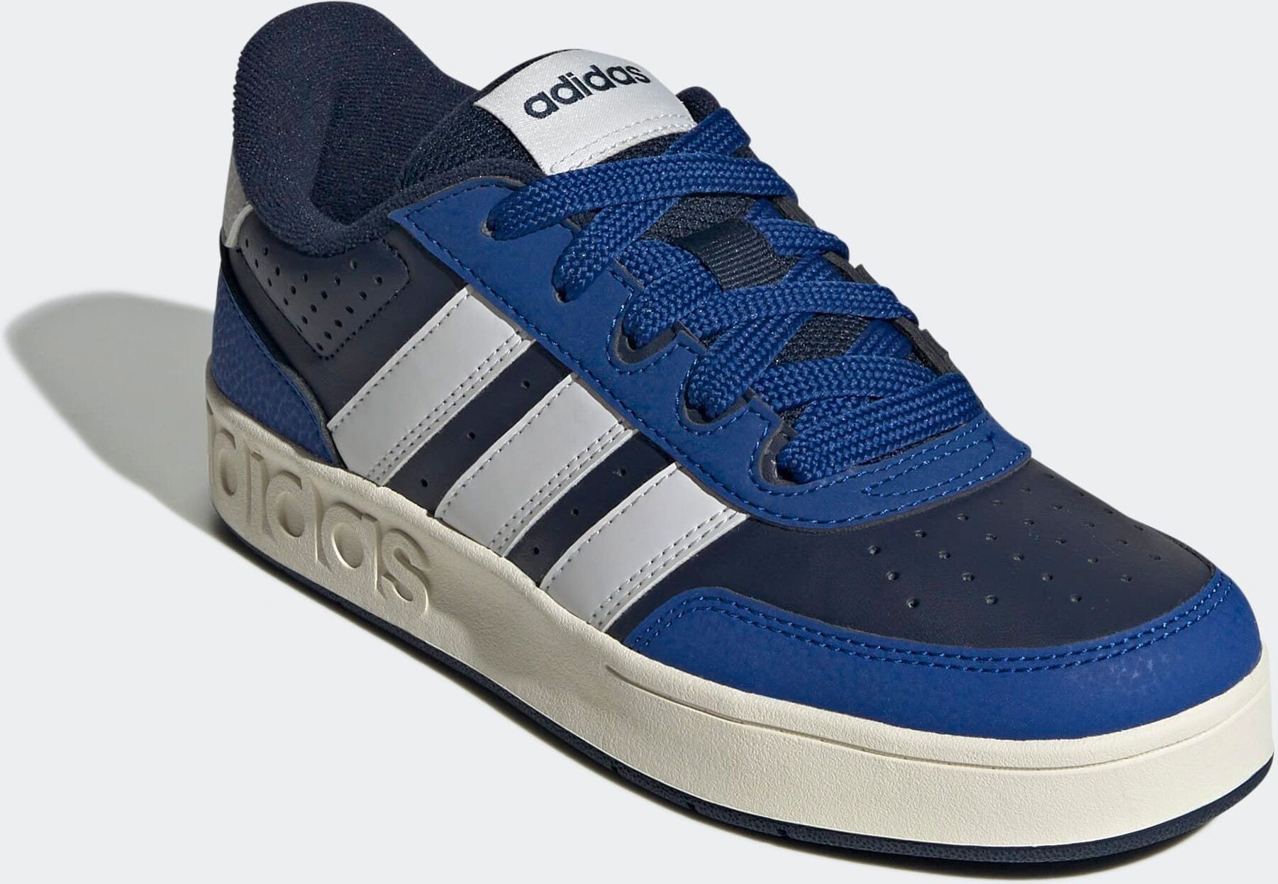 Sneaker ADIDAS SPORTSWEAR "BREAKBASE KIDS", Jungen, Gr. 38, blau (collegiate navy, dash grau, collegiate royal), Synthetik, Textil, Schuhe Sneaker, pour enfants et adolescents collegiate navy, dash grau, collegiate royal 38
