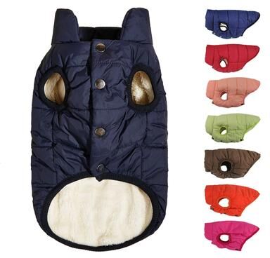 PetsAreLife French Bulldog Puppy Clothing Coat, Dog Clothes Outdoor Cold Proof Warm, Fleece Cotton Lined Dog Jacket coffee xs