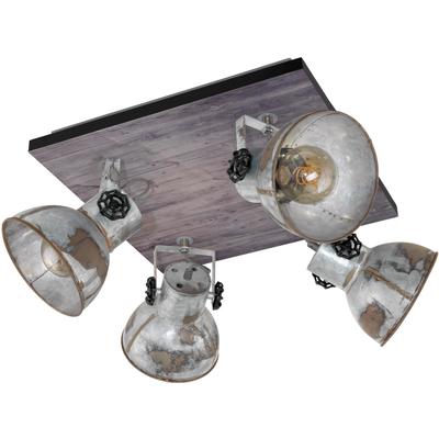EGLO Deckenspot "BARNSTAPLE", braun (holzfarben), 4, 1 Stk., Leuchten, Deckenlampe, Deckenspot