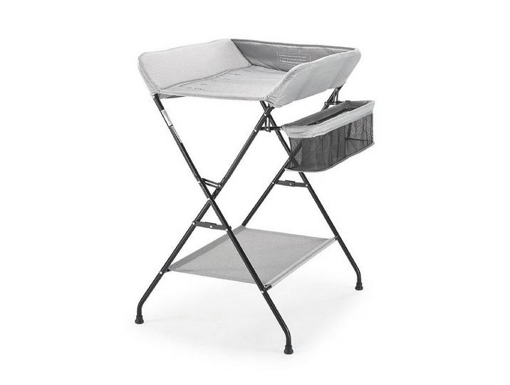 Babytrold Wickeltisch Vera 2 Wickeltisch klappbar in Grau mit Ablagefach und 3-Fächer-Halter