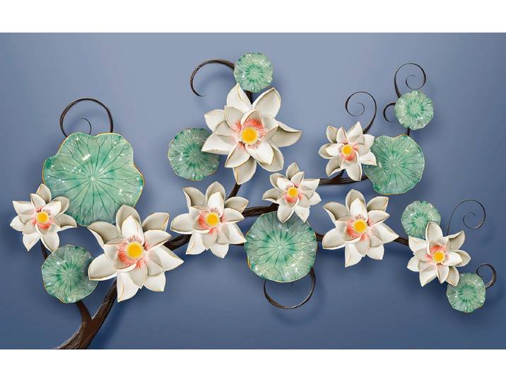 Fototapete PAPERMOON Blumen Ast , bunt, B:3,5m L:2,6m, Vlies, Tapeten, Fototapete