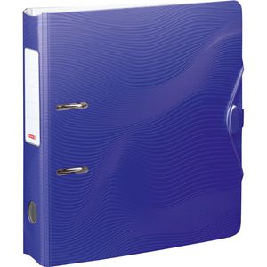 Brunnen Ordner 102043737 Wave, PP, A4, 7cm, Kunststoffordner, mit Innentasche, blau