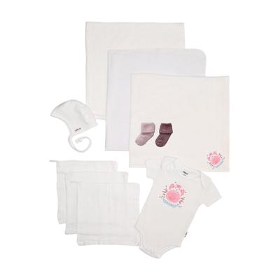 Erstausstattungspaket LILIPUT "Krabbe", Mädchen, Gr. 44, weiß, 100% Baumwolle, KOB Set-Artikel Erstausstattungspaket, mit 10 Teilen
