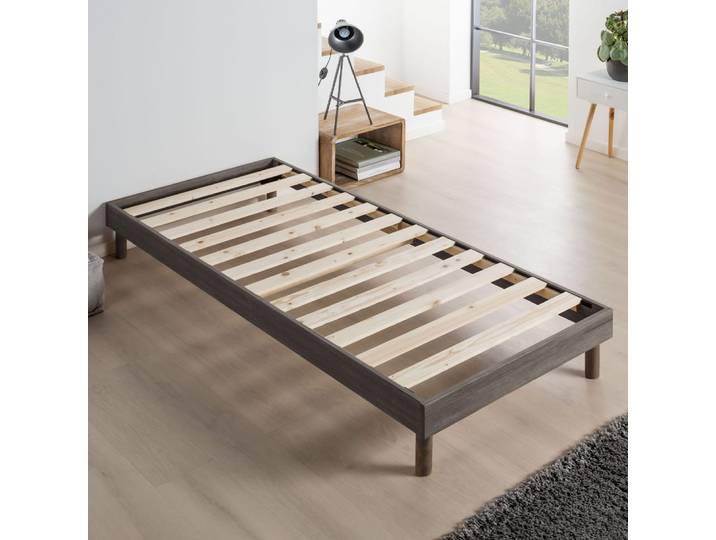 Sommier en kit a latte chêne gris 90x190