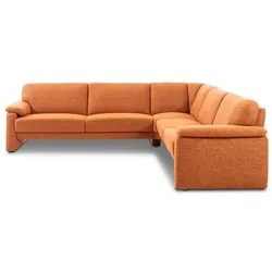Segmüller Werkstätten Ecksofa Dune Stoff Orange Ocker