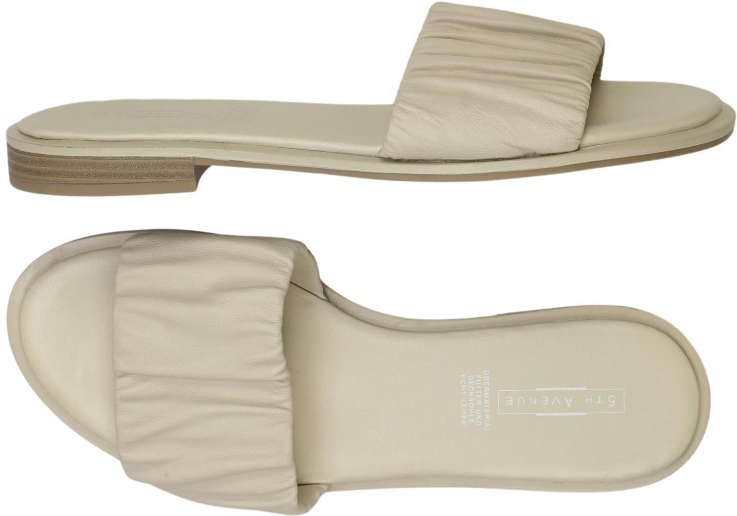 5th Avenue Damen Sandalen, Beige, Gr. EU 38, Leder - Second Hand