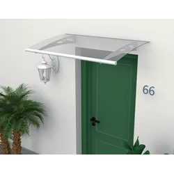 POWERTEC GARDEN Vordach ca. 140 x 90 cm - Transparent (3mm PC)