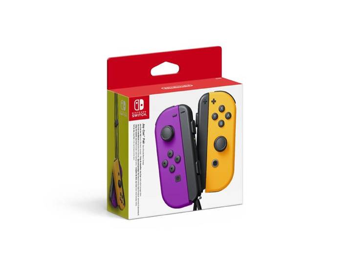 Paire de manettes Joy-Con - Gauche Violet Néon & Droite Orange Néon (SWITCH)