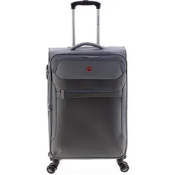 Gladiator 2000 4 Rollen Trolley 68 cm mit Dehnfalte, Koffer, Grau