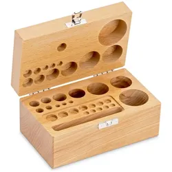 Kern, Feinwaage, Holz-Gewichtsetui, 1 mg - 500 g Buche für F2 + M1 + M2, Knopf/Kompakt