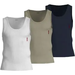 HUGO 3P Triplet Tank Top Blau/Grün Baumwolle Large Herren