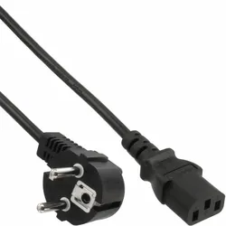 INLINE Netzkabel, Schutzkontakt gewinkelt/C13 St, 7m, Kaltgerätestecker