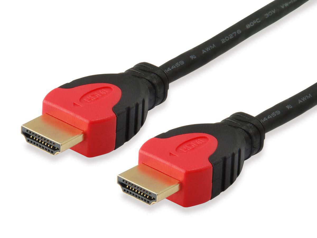 Equip 119342 HDMI 2.0 High Speed Kabel, Stecker auf Stecker, 2m, rot