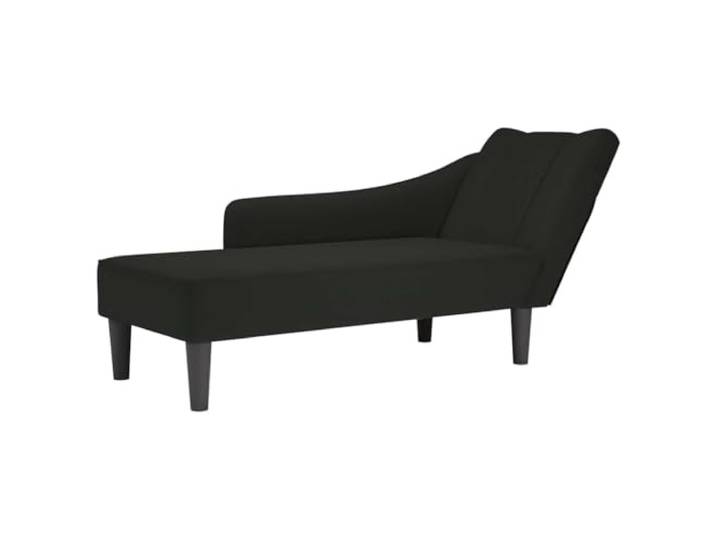 HGFDSAWE Chaiselongue mit Rechter Armlehne, Samt Liegesofa Schwarz Eleganter Samtbezug, Ergonomische Form, Kompakter Wohnraum-Komfort