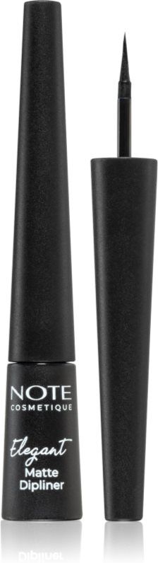 Note Cosmetique Elegant Matte Dipliner liquid eyeliner with a matt finish shade 01 Coal Black 2,5 ml
