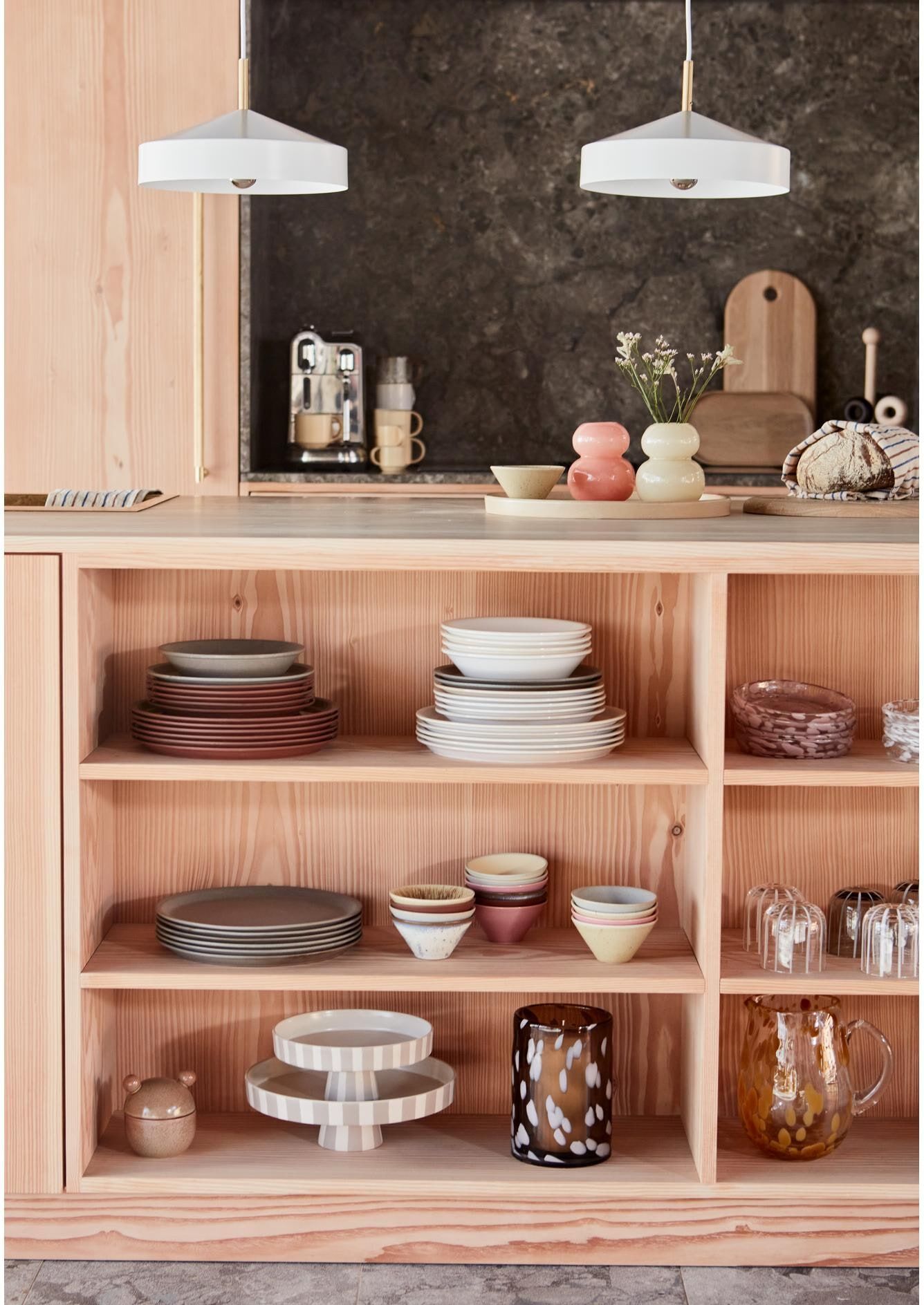 Dekoschale OYOY "Toppu Tray", grau (grau, weiß), H:9cm, Keramik, Dekoschalen, Dekoschale grau, weiß Einheitsgröße