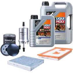 Inspektionspaket Mahle Wechselset Liqui Moly 5W-30 für VW POLO V (6R1, 6C1)