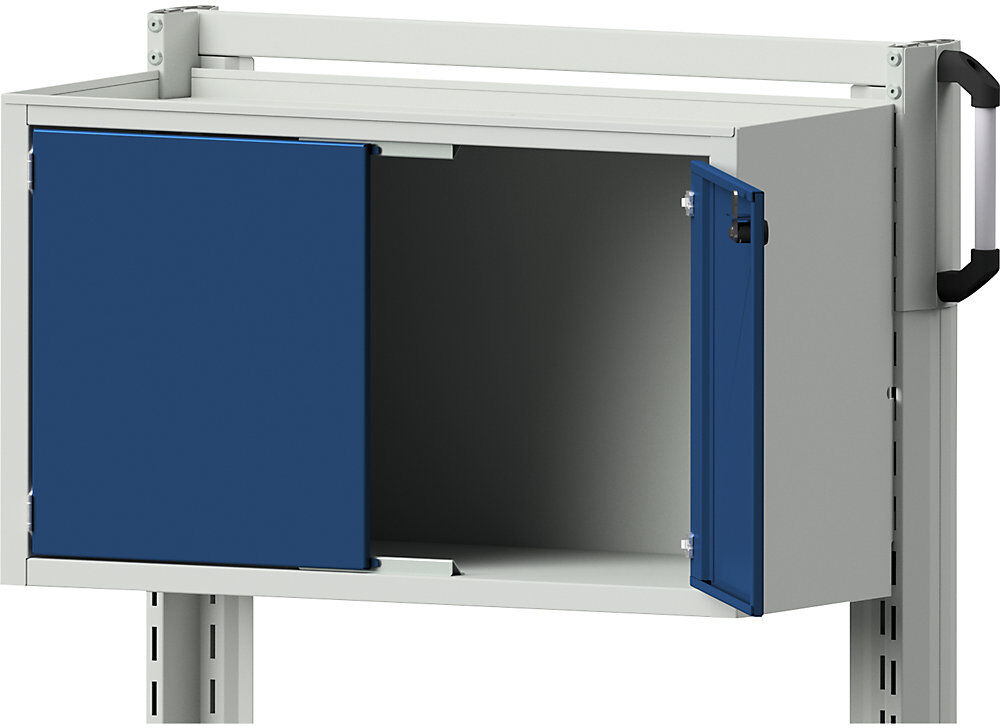 Flügeltürschrank, BxTxH 760 x 330 x 450 mm, enzianblau ANKE