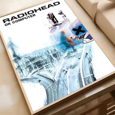 Inspire Select Vintage Radiohead Poster Wall Art Retro Rock Band HD Print For Home & Bar Decor 2 8.27 11.81 In