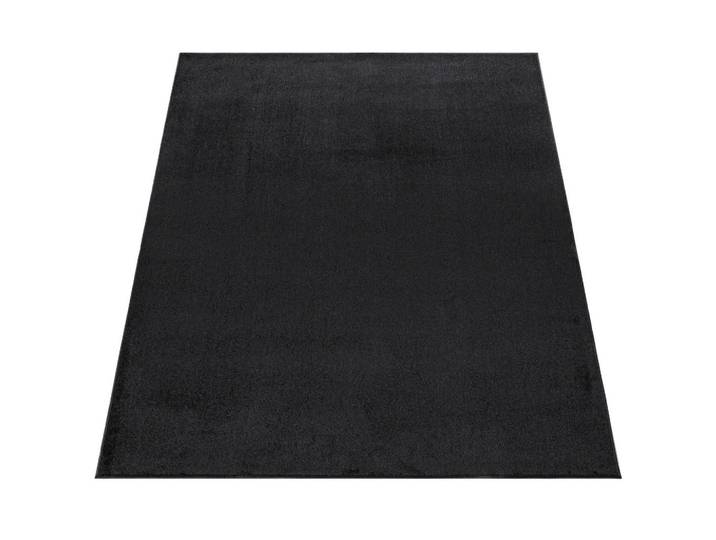 Paco Home Kurzflorteppich 80/250 cm Porto 890, Schwarz, Rechteckig, 80x250 cm, strapazierfähig, für Fußbodenheizung geeignet, Teppiche und Böden, Teppiche