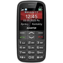 Aligator A770 Senior schwarz + Tischladegerät (2.20"), Tastenhandy, Schwarz