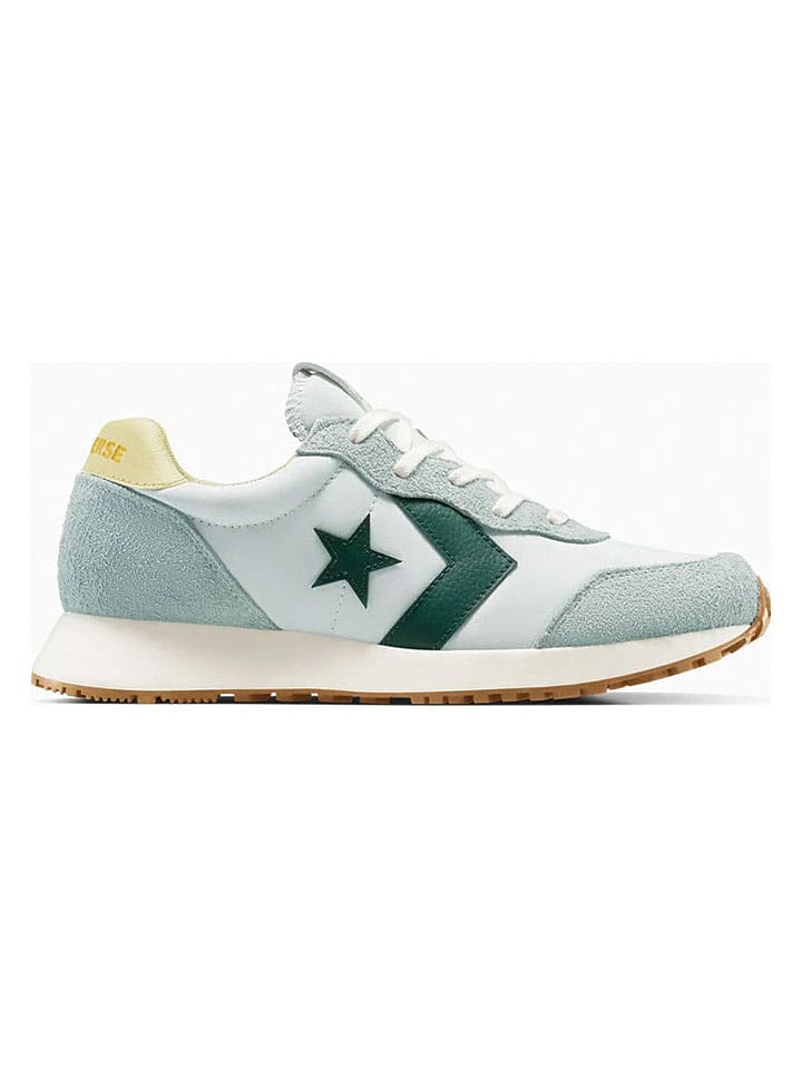 Converse Leder-Sneakers "Omega" in Weiß/ Hellblau/ Grün - 39