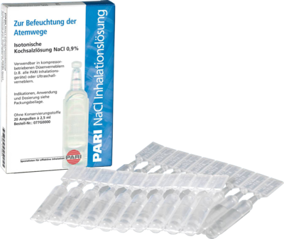 Pari GmbH Pharma -und Apothekenservice PARI NaCl Inhalationslösung Ampullen 20X2.5 ml 03109789