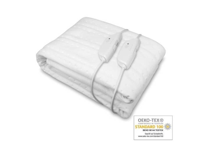 Surmatelas Chauffant 150 X 160 Cm – 2 Manettes De Contrôle – 4 Niveaux De Température – Système Anti-surchauffe – Medisana
