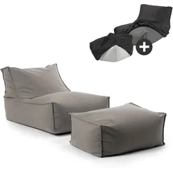 OUTDOOR SITZSACK mit Hocker und Hülle Der Sundowner
