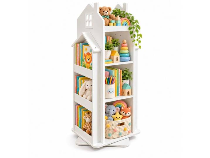 Relaxdays Drehbares Bücherregal für Kinder