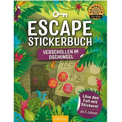 Escape-Stickerbuch – Verschollen im Dschungel, Taschenbuch von Philip Kiefer, arsedition, 978-3-8458-4487-9