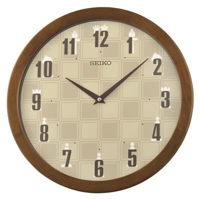 Wanduhr SEIKO, braun, Wanduhren, Ø 35,4cm, Wanduhr, Quarzuhr,Wohnzimmer,Esszimmer,Küche,Arbeitszimmer,Büro, Flur