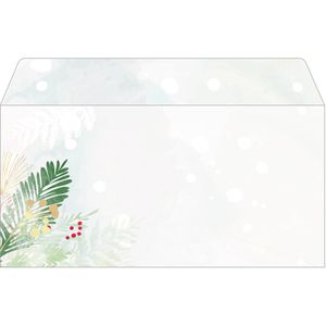 Sigel Weihnachtsumschläge DU481, DIN lang, Christmas Forest Watercolor, ohne Fenster, 50 Stück