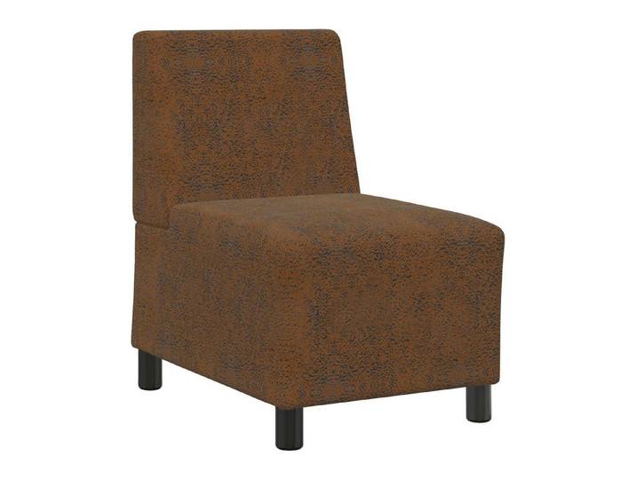 vidaXL Sofa Sofa-Stuhl ohne Armlehnen Braun 55 cm Wildleder-Optik, 1 Teile