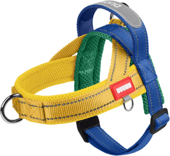 Inspire Picks Reflective Dog Chest Harness Two Tone Outdoor Walking Harness With Nylon Handle blue Yellow m