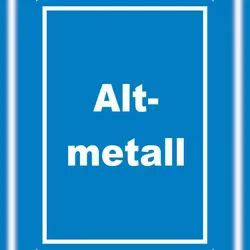 HB-Druck Altmetall Mülltrennung Aufkleber mit Text A3 (297x420mm)