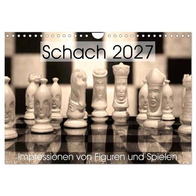 Schach 2027. Impressionen von Figuren und Spielen (Wandkalender 2027 DIN A4 quer), CALVENDO Monatskalender