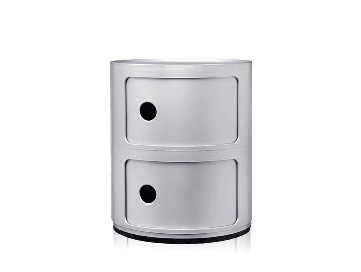 KARTELL table de chevet COMPONIBILI à deux éléments (Silver - ABS)