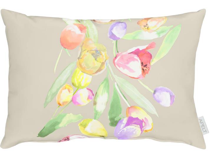 Dekokissen APELT 3106 , bunt (beige, bunt, bedruckt), B:50cm H:10cm L:35cm, Mischgewebe, Dekokissen_Sitzkissen_Kissenhüllen, Dekokissen