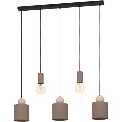 EGLO Hängeleuchte "GAZZOLA", braun (braun, sand), H: 110cm, 1 Stk., Leuchten, Hängeleuchte in Braun und sand aus Stahl - exkl. E27 - 40W, Hängeleuchte