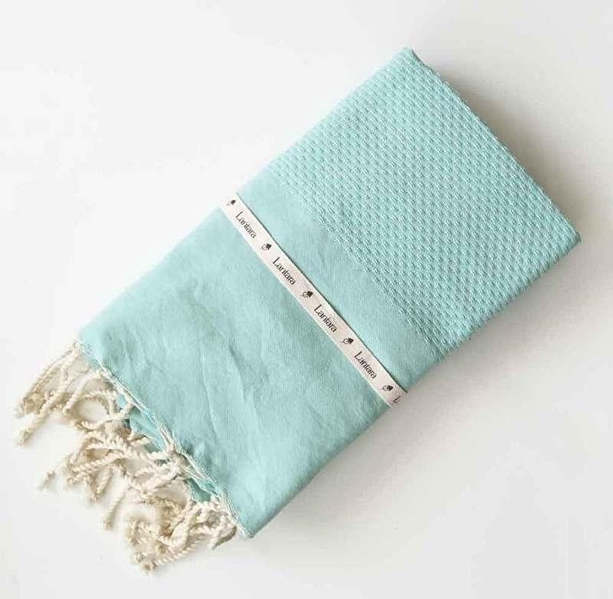 Lantara Hamamdoek Mintgroen Wafel 100 x 200 cm