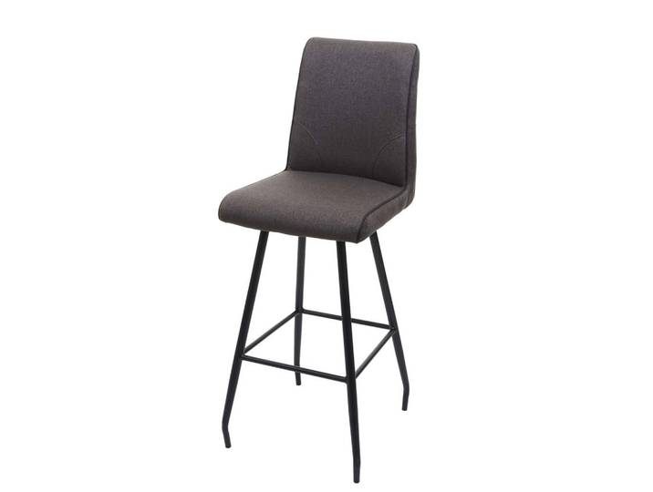 Jamb Barhocker Grau, Braun, Metall, 41x111x51 cm, Esszimmer, Barmöbel, Barhocker