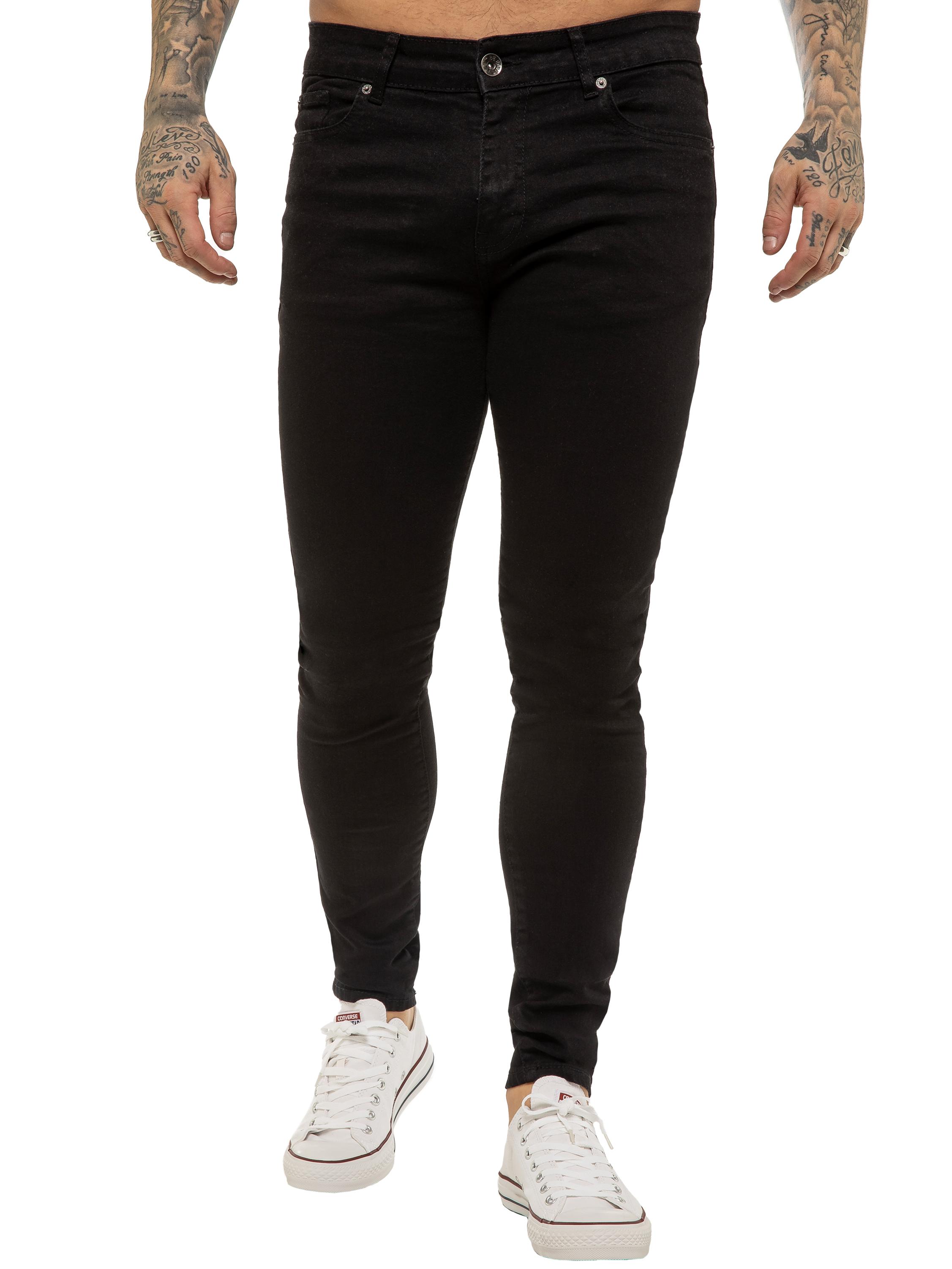 Enzo Herren Skinny Super Stretch Denim Jeans